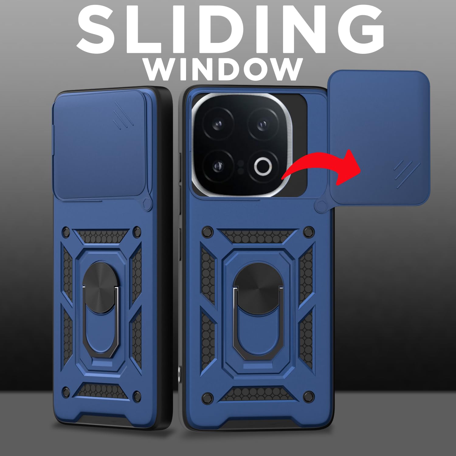 Pikkme blue D10 Camera Shield mobile back cover for iQOO 13 5G – photo 2