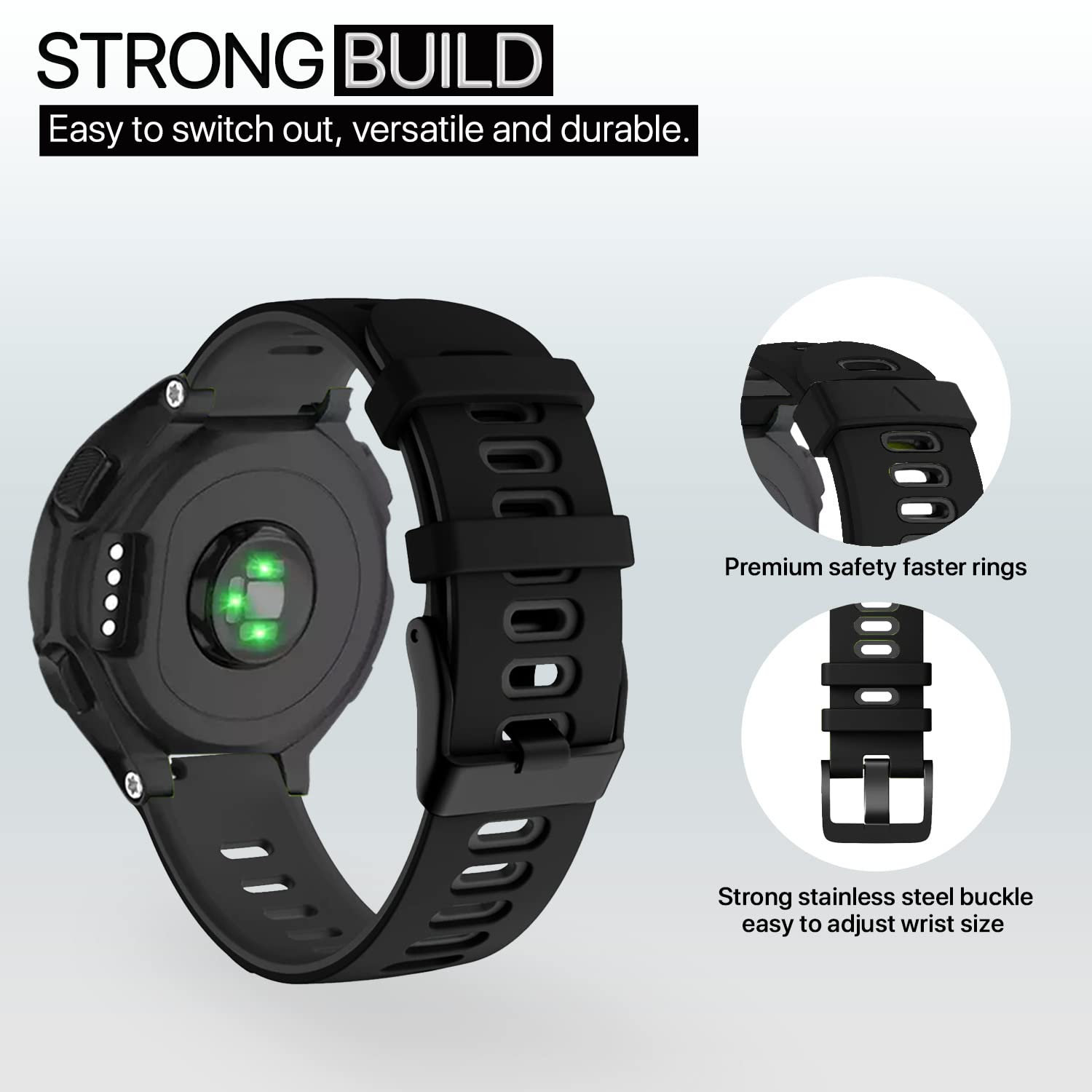 Pikkme Modern Sports Strap (Black & Grey) – photo 3