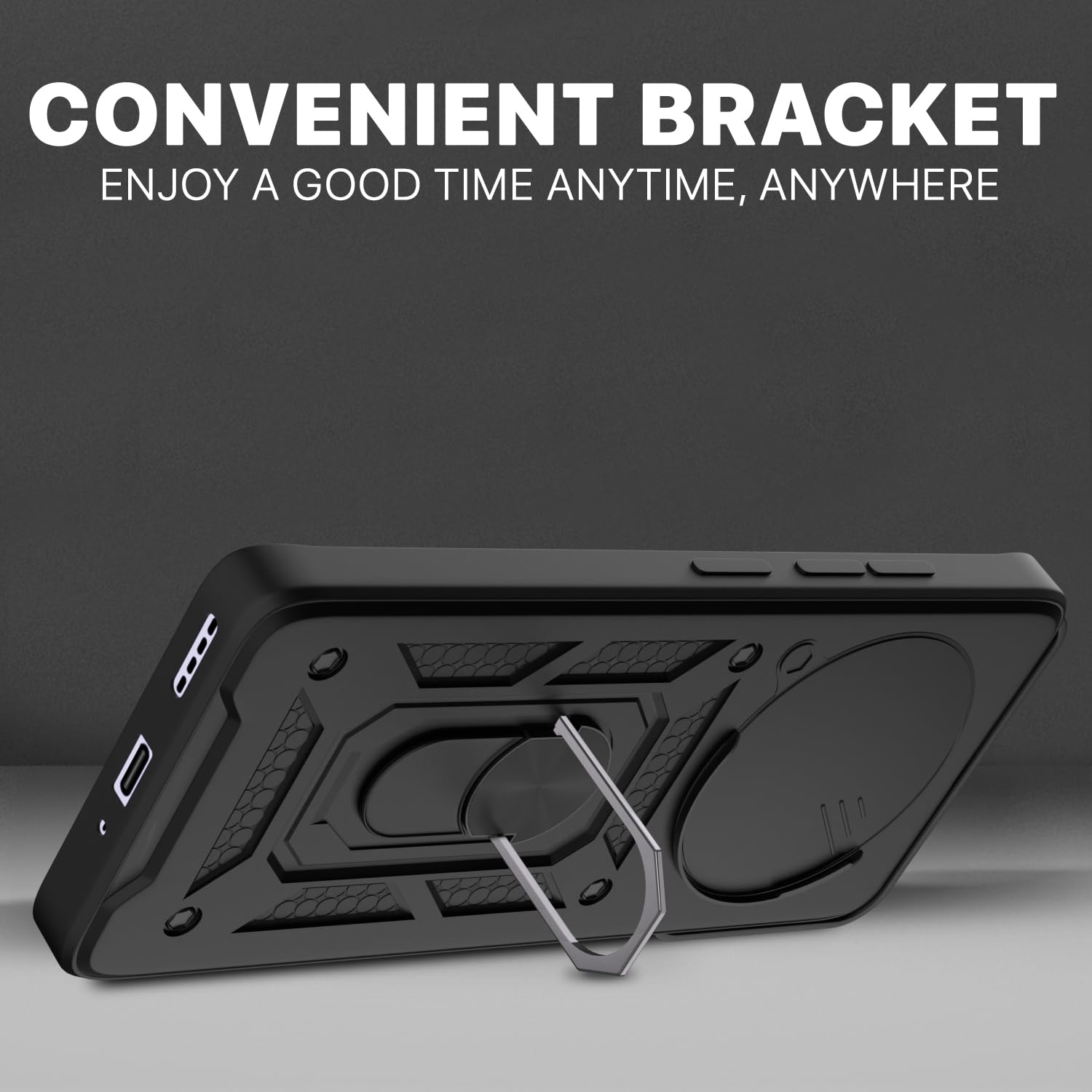 Pikkme black D10 Camera Shield phone cover for Realme 13 Pro/13 Pro Plus 5G – photo 3