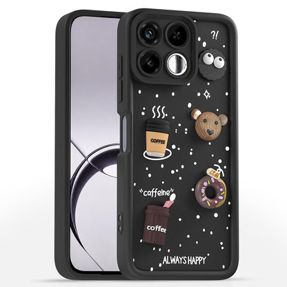 Pikkme Realme 16T 5G Bear Coffee black phone cover