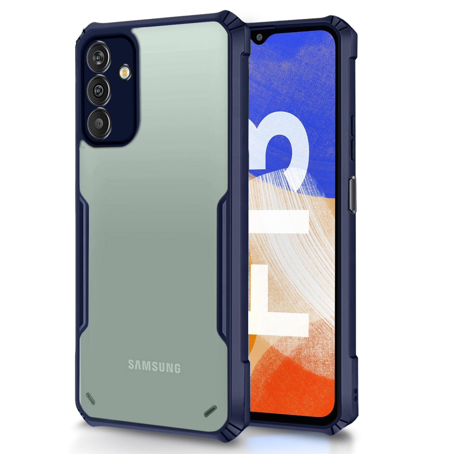 Samsung f13 5G Hybrid back cover in blue by Pikkme
