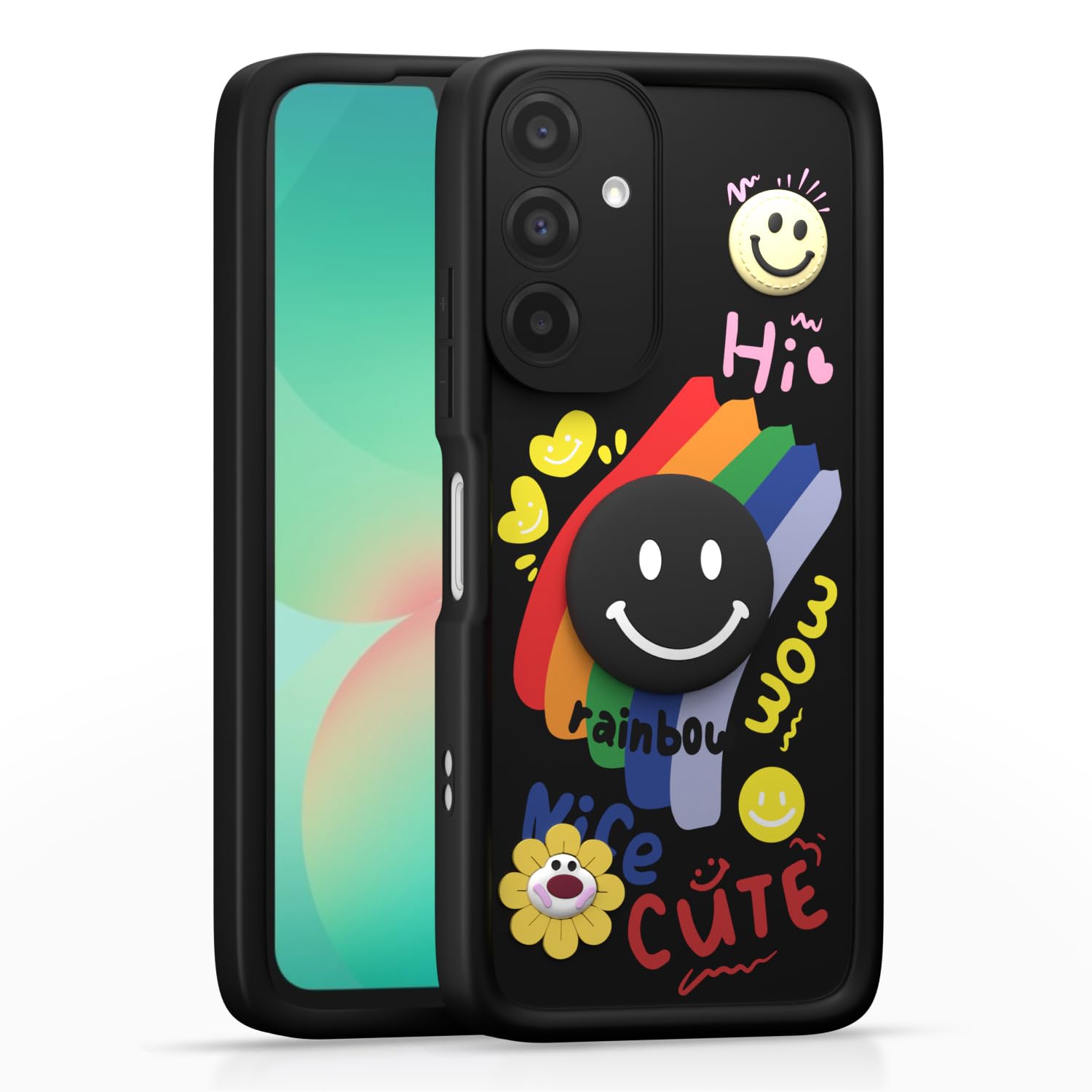 Samsung A26 5G Soft Silicone mobile back cover in black by Pikkme