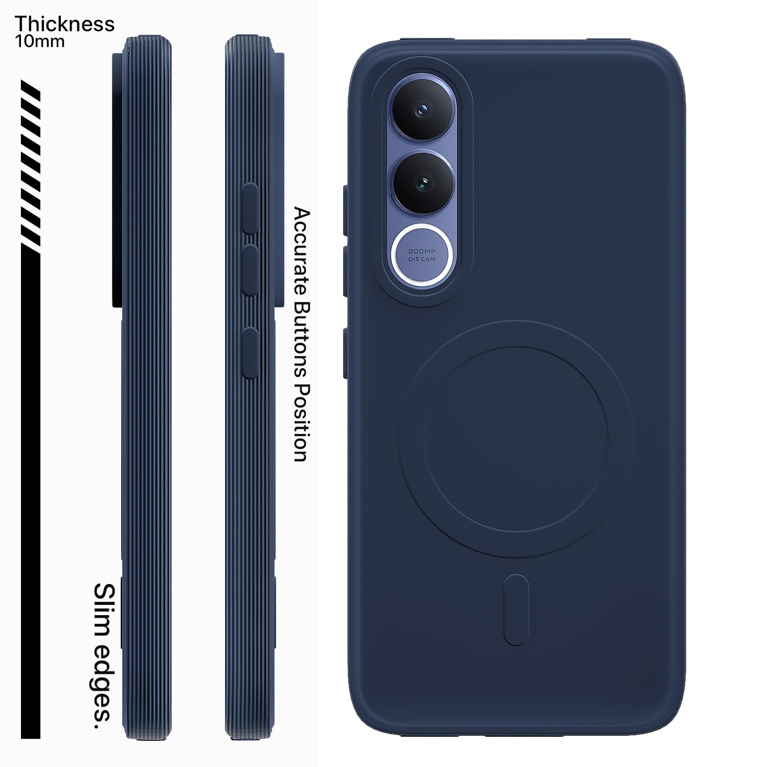 Vivo V70 FE 5G mobile back cover in blue by Pikkme – photo 3