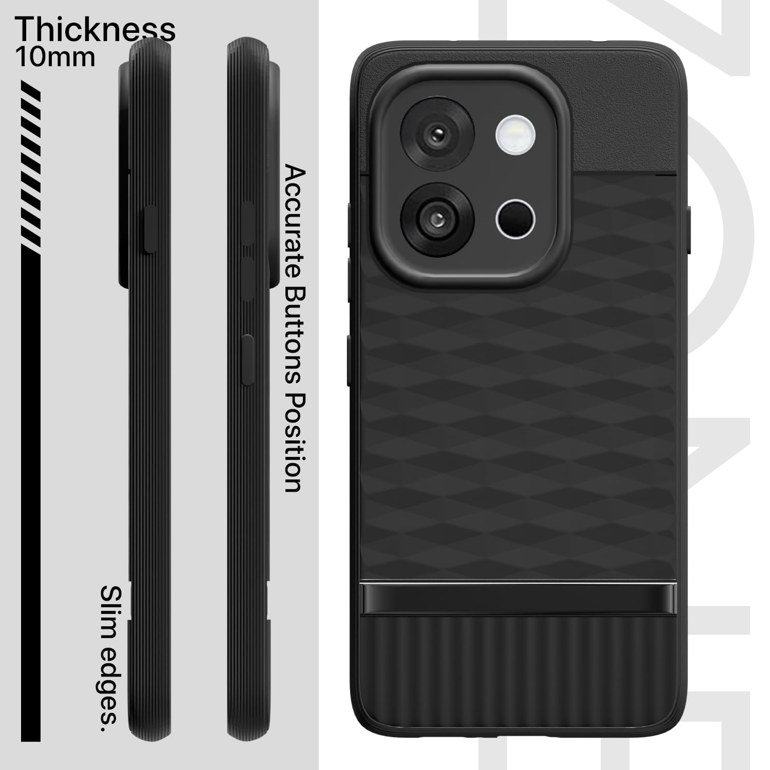 Pikkme OnePlus 13S 5G Gencase Back Cover (Black)