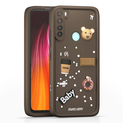 Redmi Note 8 back cover in brown by Pikkme