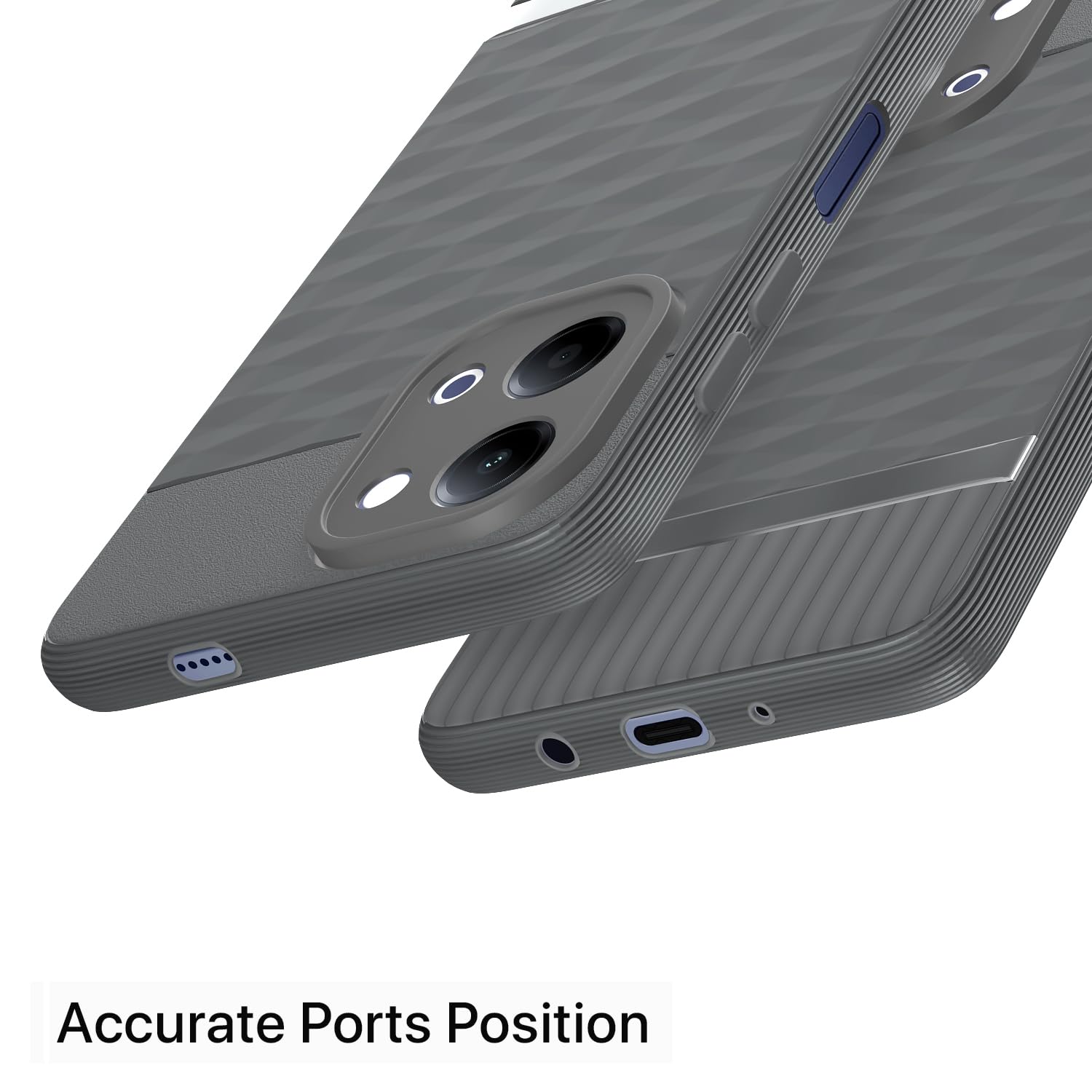 Grey Silicone mobile back cover for Vivo Y11/T5 Lite 5G – Pikkme – photo 4