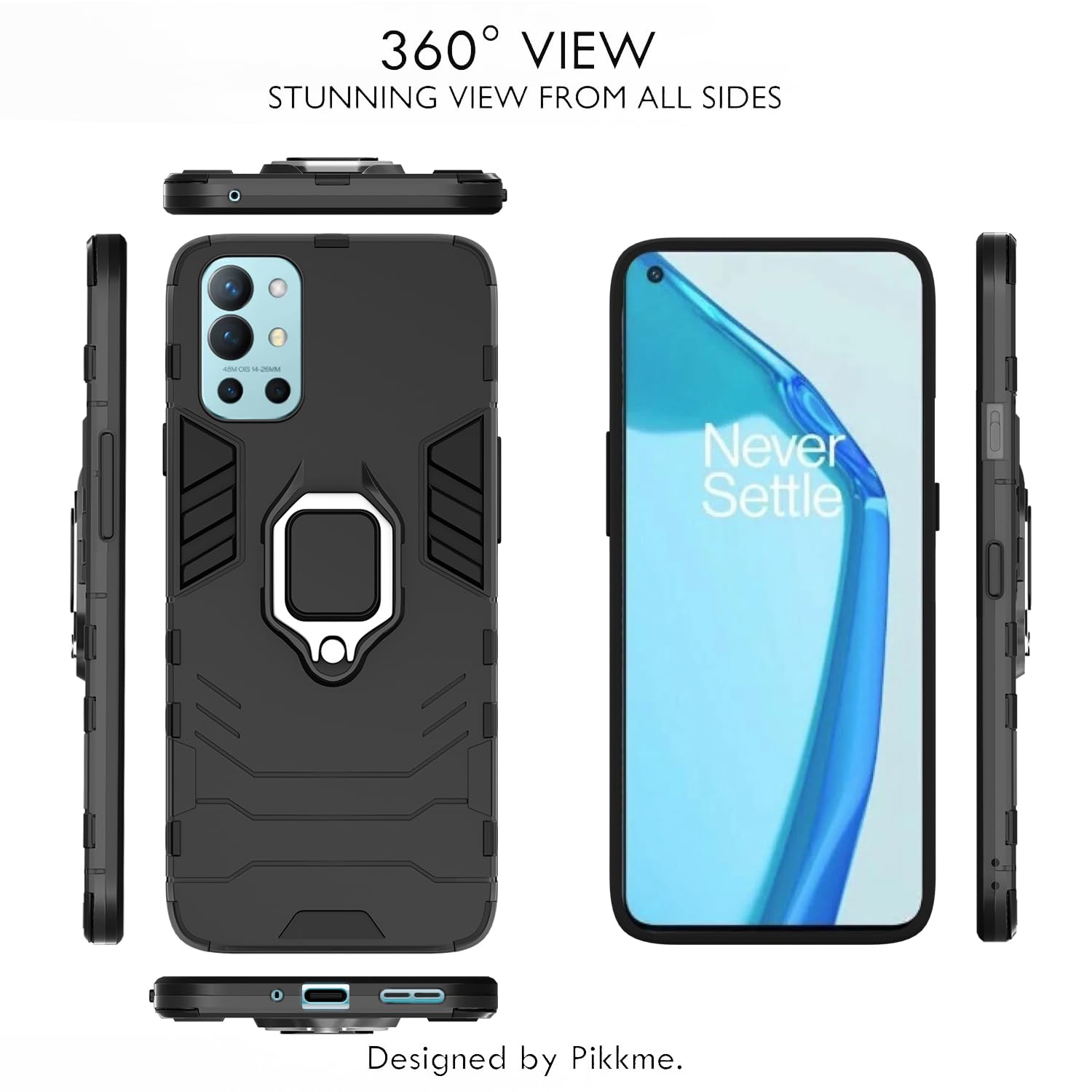Black phone cover for OnePlus 9R – Pikkme – photo 2