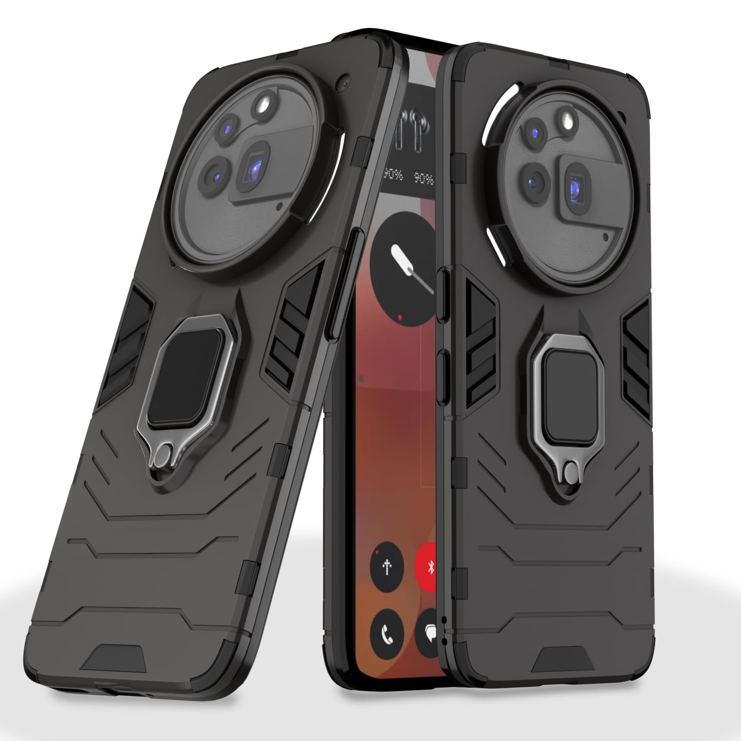 Pikkme Nothing Phone 3a Pro 5G D5 Tough Armor Bumper Case - Black