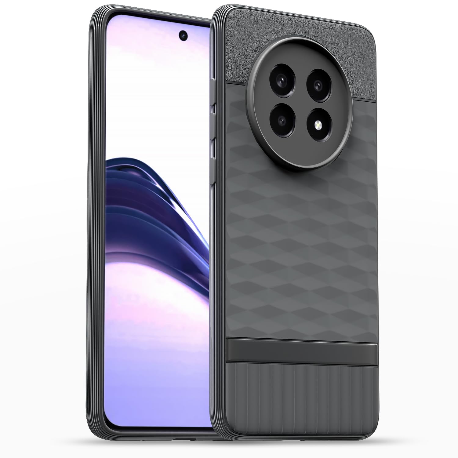 Pikkme grey back cover for Realme 13 Pro/13 Pro Plus 5G