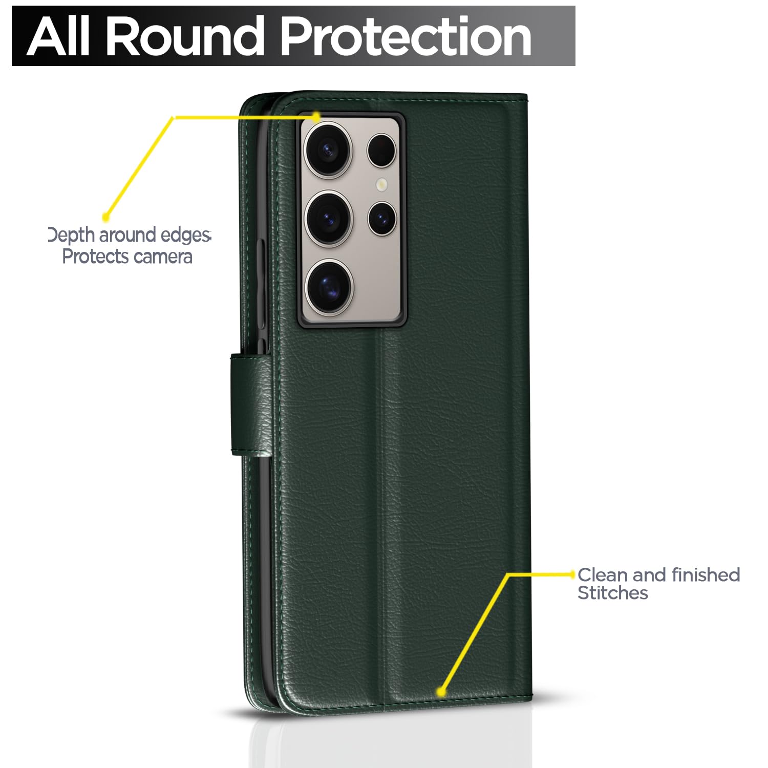 Green Wallet flip cover for Samsung S24 Ultra 5G – Pikkme – photo 4