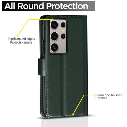 Green Wallet flip cover for Samsung S24 Ultra 5G – Pikkme – photo 4