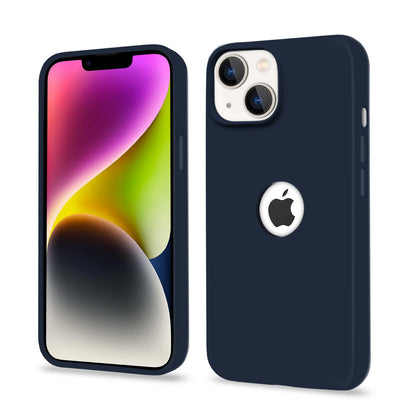 Pikkme dark blue Soft Silicone phone cover for iPhone 14 Plus
