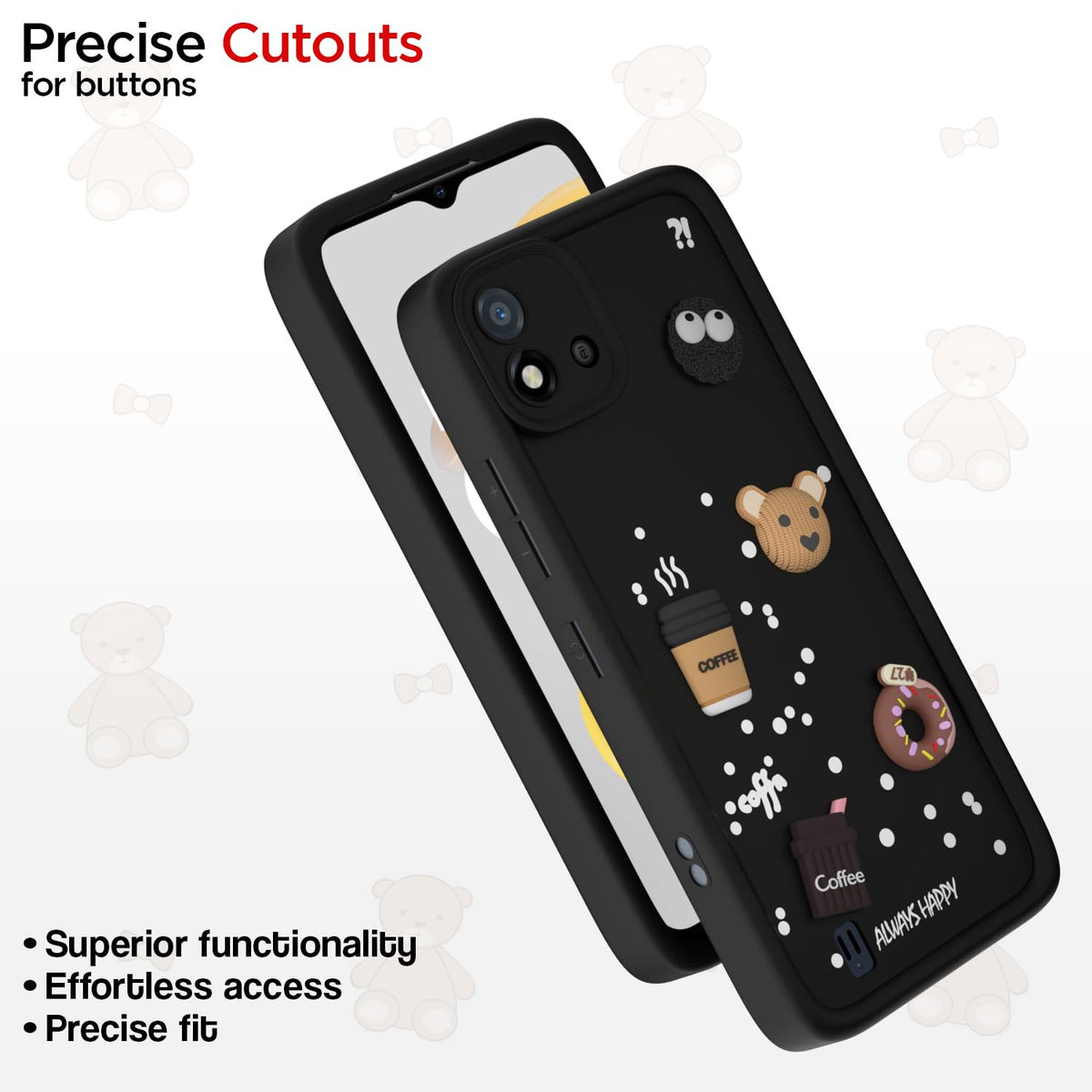 Black Silicone phone cover for Realme C20 – Pikkme – photo 6