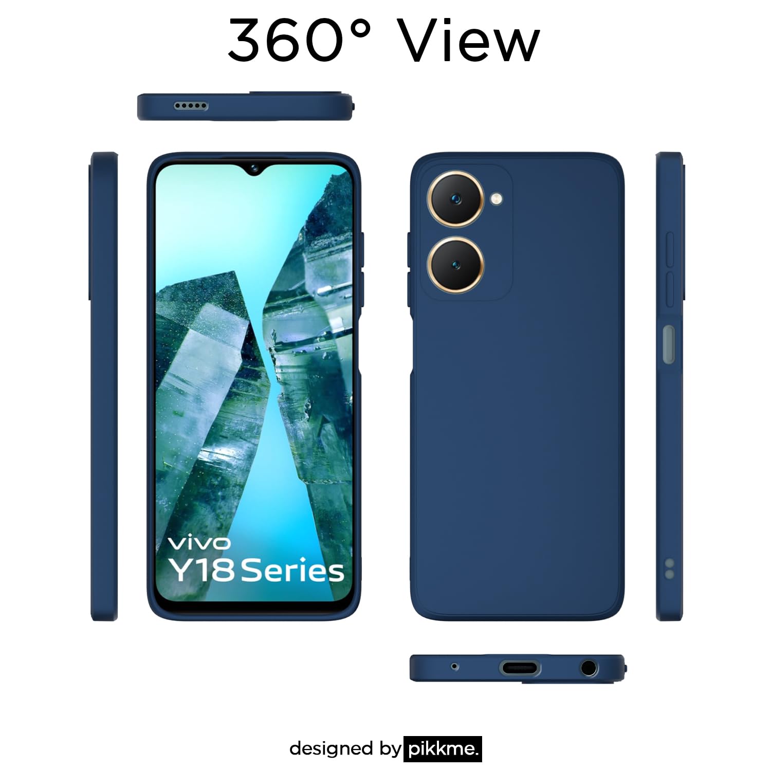 Blue phone cover for iQOO Z9 Lite 5G/Vivo T3 Lite 5G/Vivo Y18/Y18e/Y03 – Pikkme – photo 3