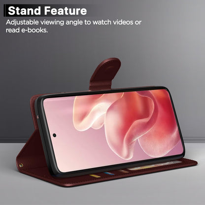 Pikkme Motorola Moto Edge 60 fusion 5G  Vintage Flip Cover (Brown)