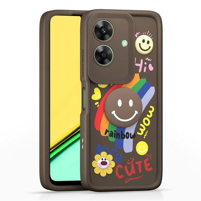 Realme Narzo N61/C61 4G Soft Silicone phone cover in brown by Pikkme