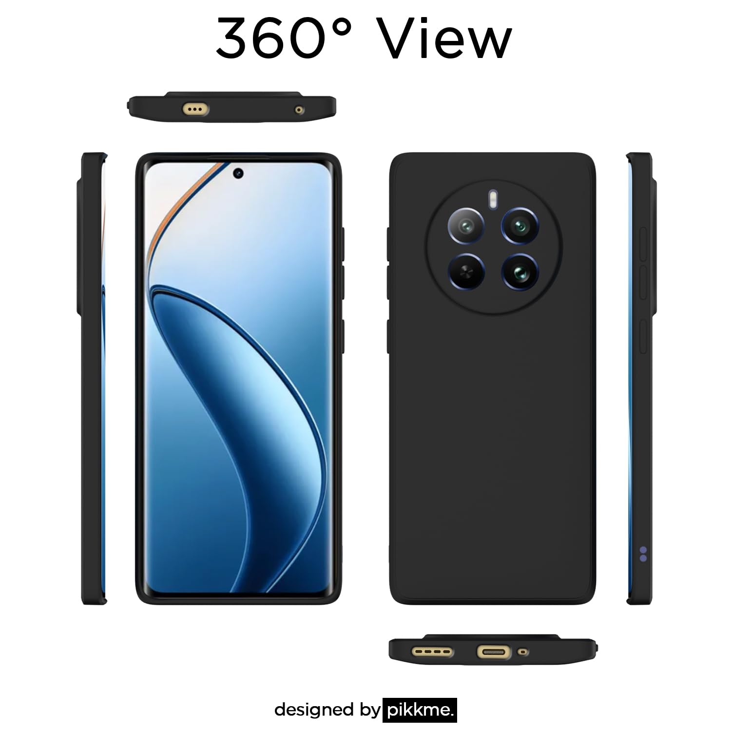 Pikkme black Matte mobile back cover for Realme 12 Pro/12 Pro Plus 5G – photo 4