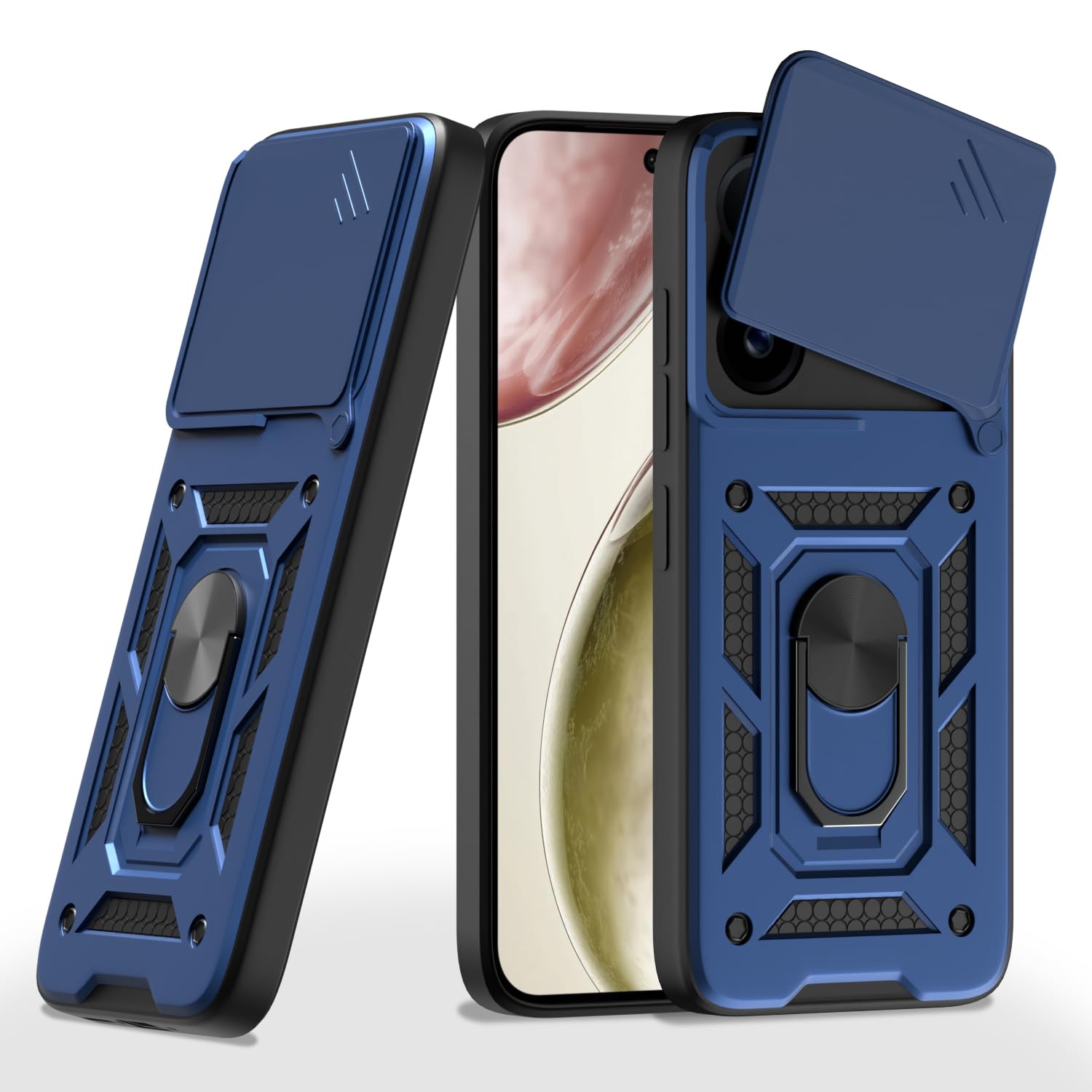 Pikkme Vivo V60/V60e/T4 Pro 5G D10 Camera Shield blue back cover