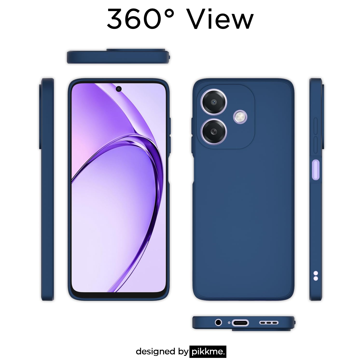 Pikkme Oppo A3x 5G/A3x 4G/A3 5G Matte blue mobile back cover – photo 4