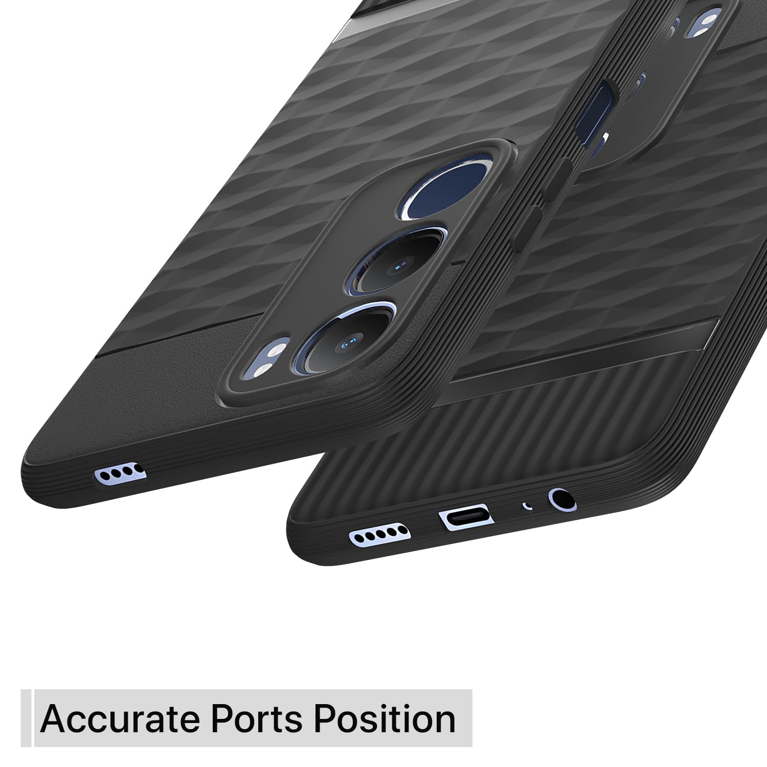 Pikkme Vivo Y19s / Vivo Y29 5G  Gencase Back Cover (Black)