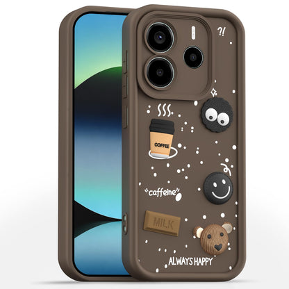 Brown back cover for Redmi Note 14 5G/3D – Pikkme