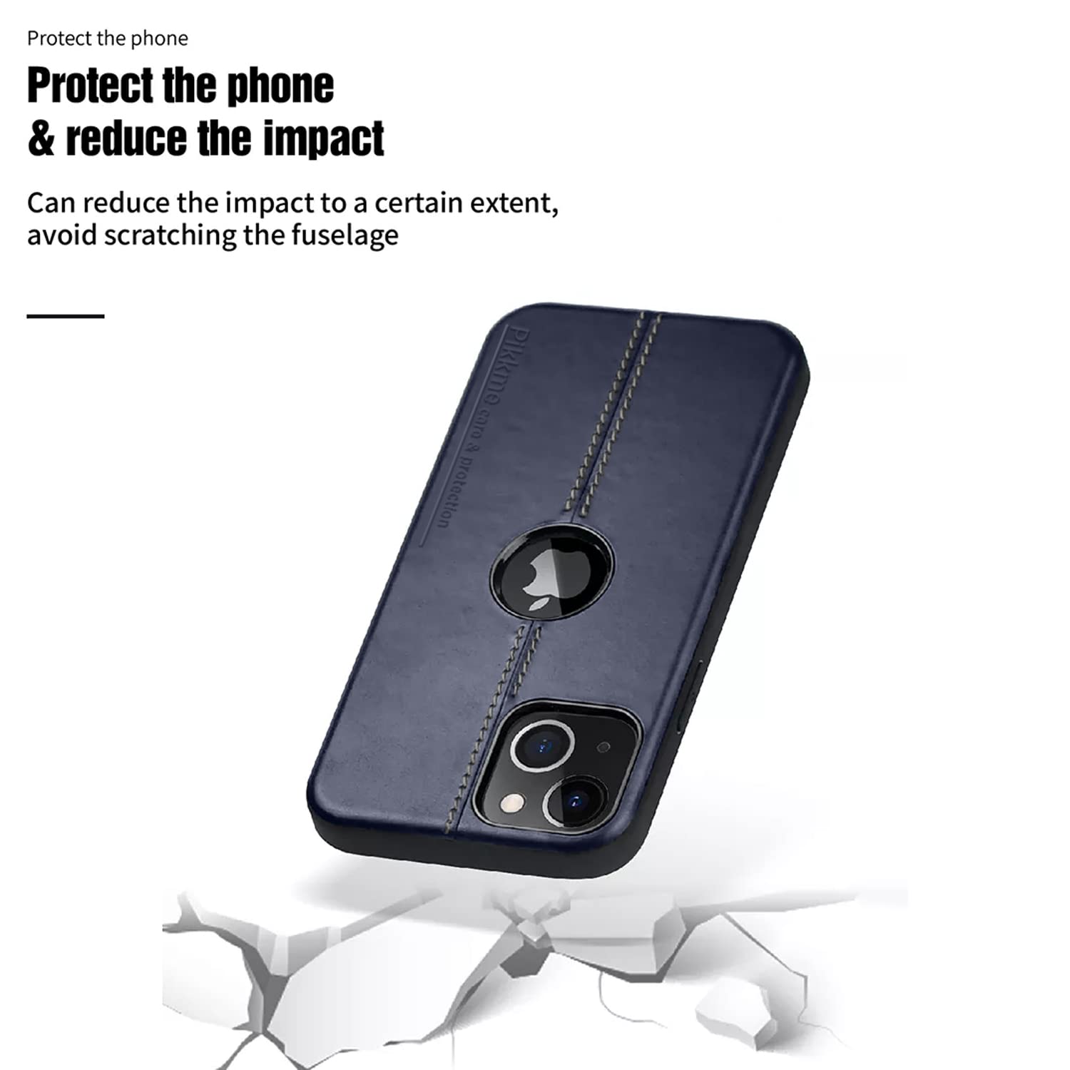 iPhone 13 Leather mobile cover in blue by Pikkme – photo 4