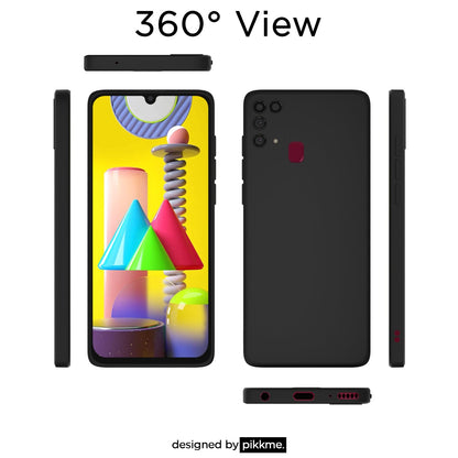 Pikkme Samsung M31/M31 Prime/F41 Matte black mobile back cover – photo 3