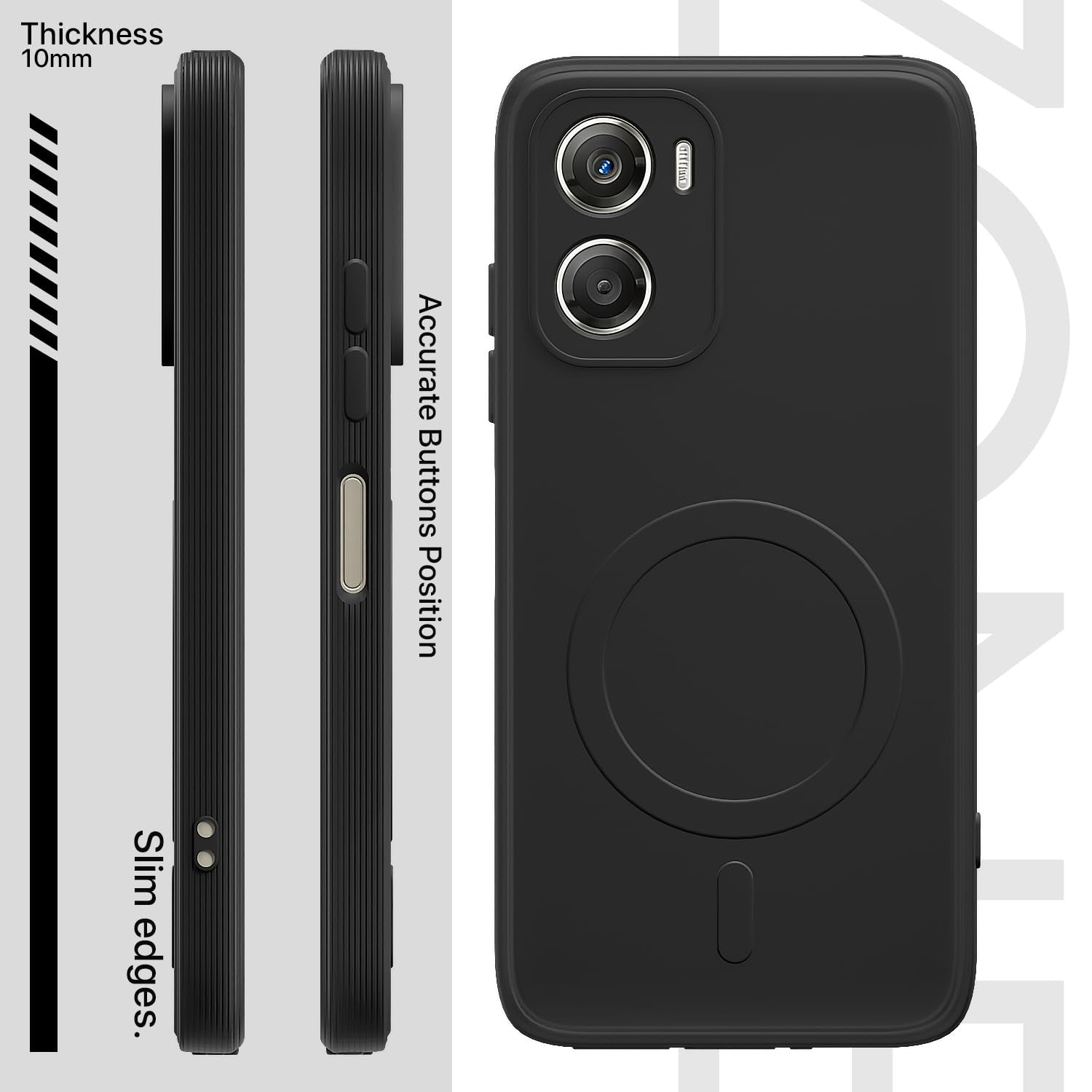 Pikkme black MagSafe mobile cover for Moto G06 Power – photo 3