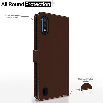 Brown & coffee Magnetic flip case for Samsung M01 – Pikkme – photo 4