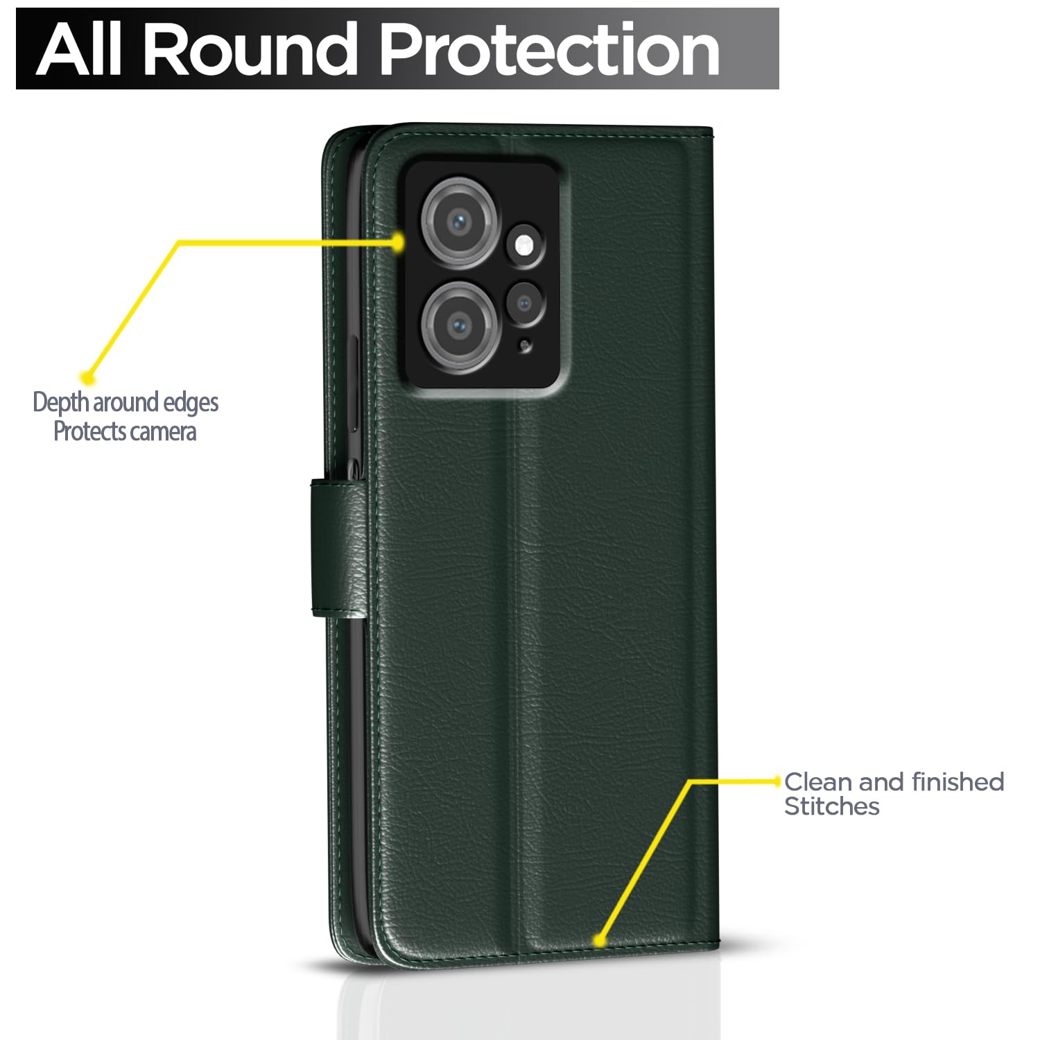 Green flip cover for Redmi Note 12 4G – Pikkme – photo 4