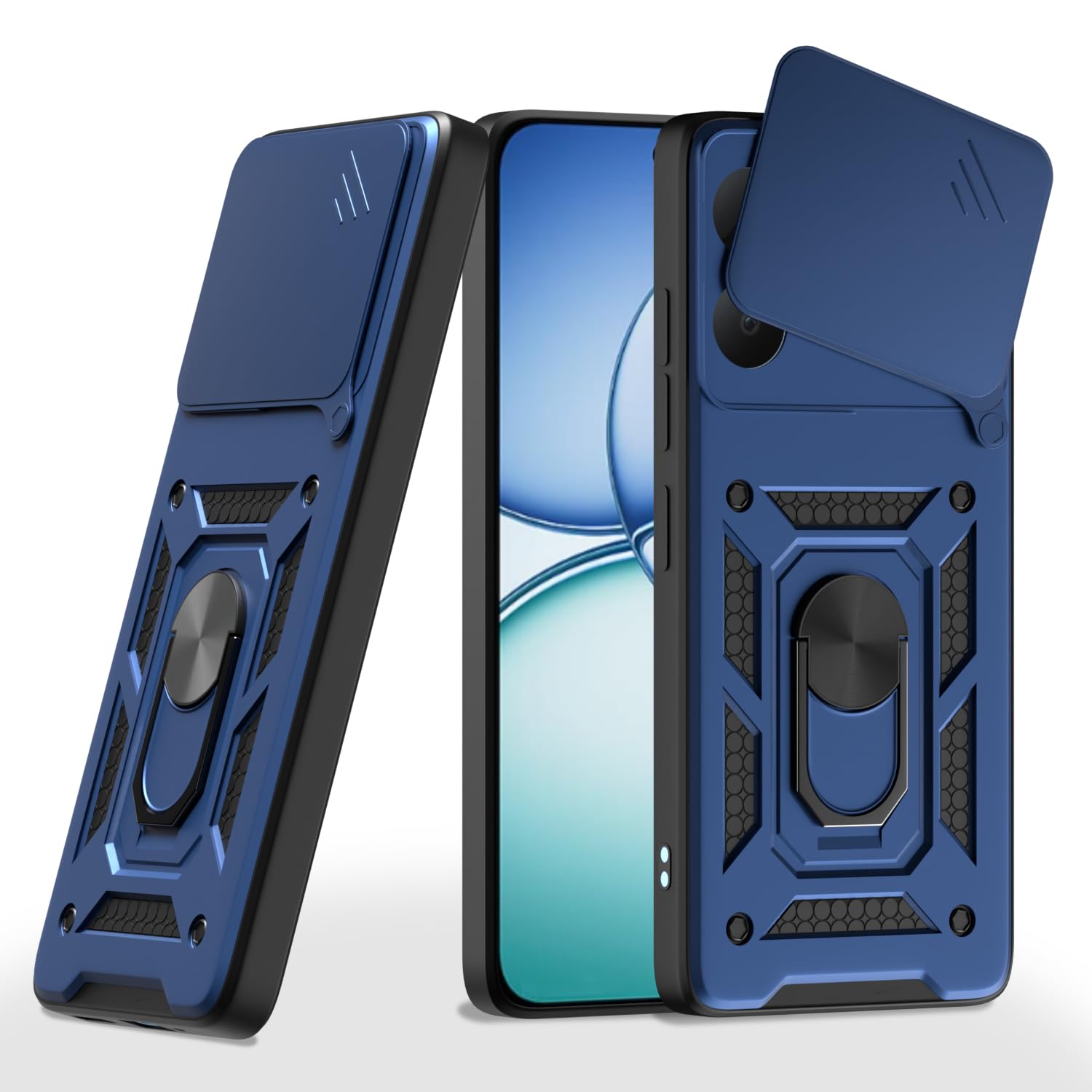 Blue D10 Camera Shield mobile cover for Realme 15T 5G/Narzo 90 5G/360 – Pikkme