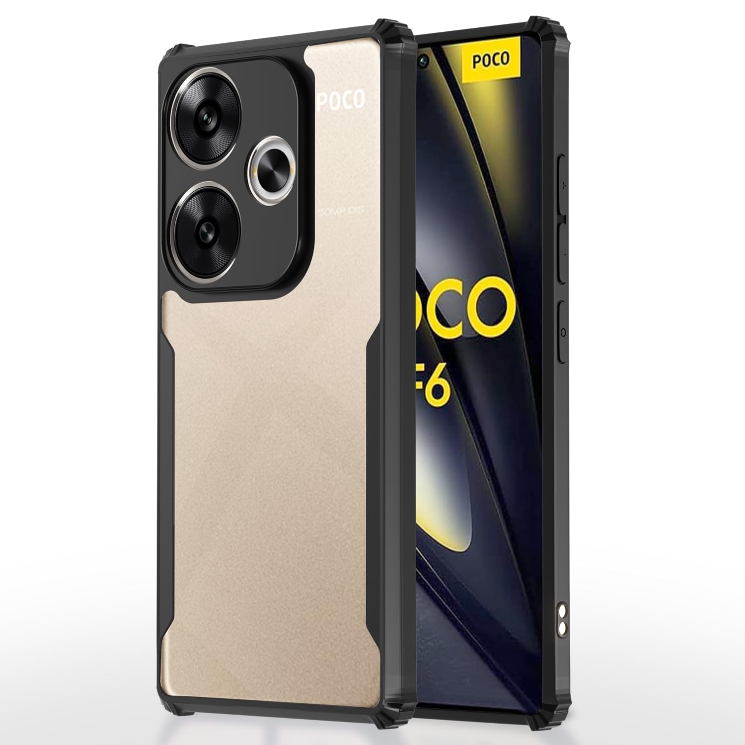 Black Clear phone cover for Poco F6 5G – Pikkme