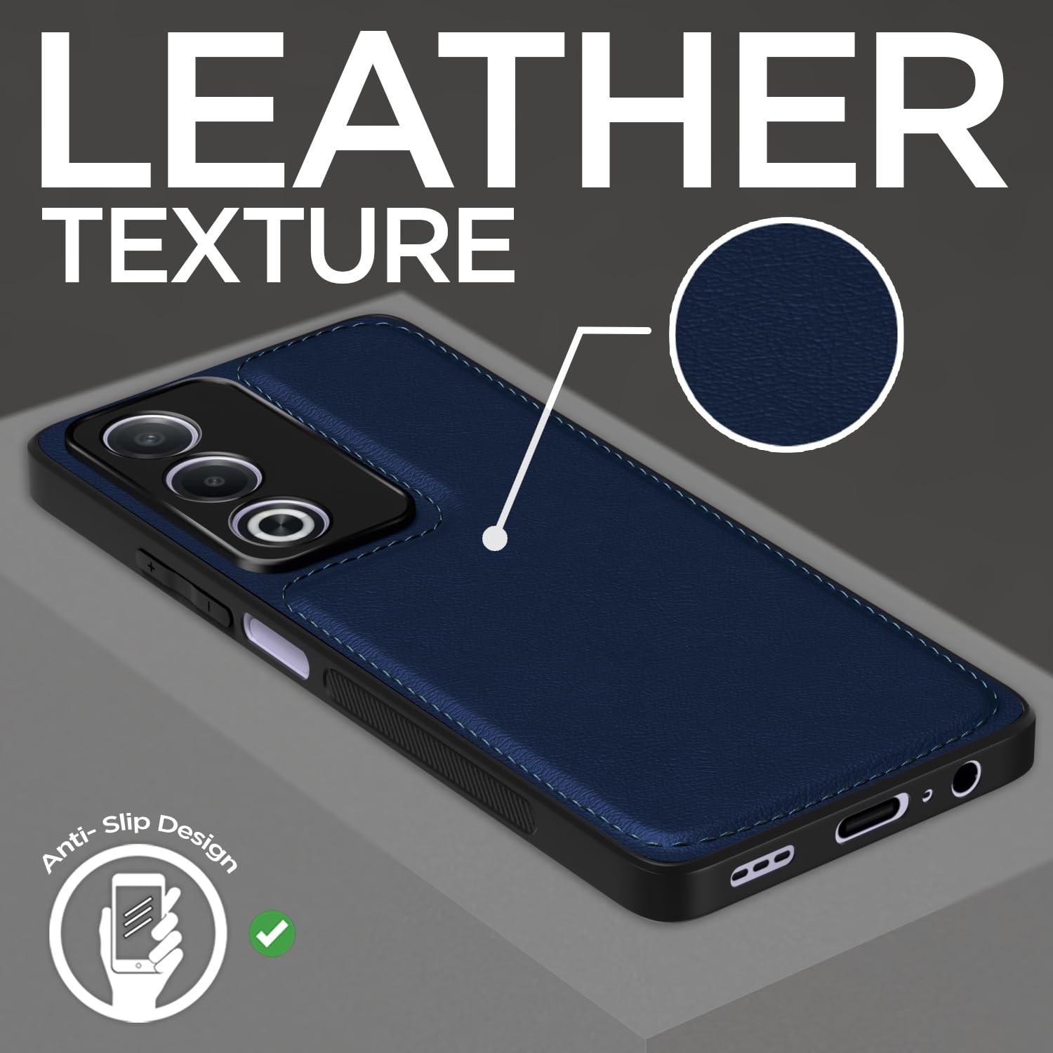 Pikkme Oppo A3 Pro 5G Leather blue mobile cover – photo 7