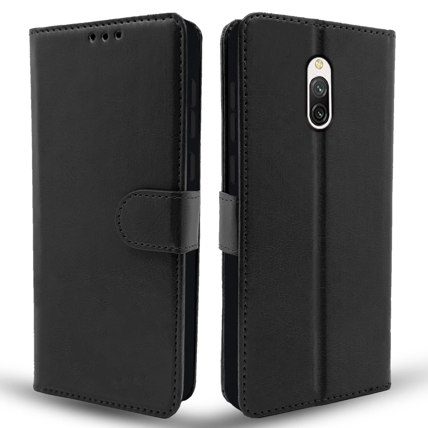 Redmi 8A Dual Black Vintage Flip Cover