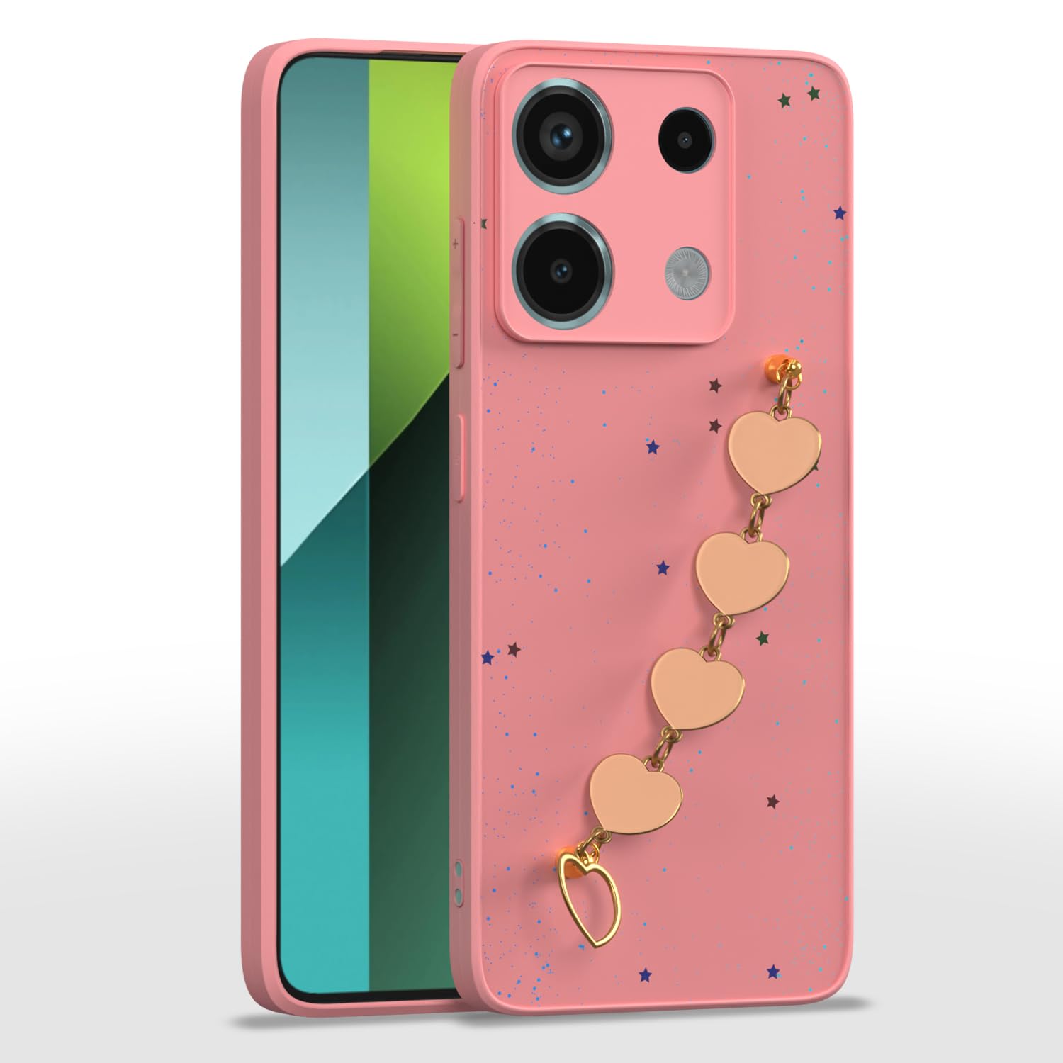 Pikkme pink Chain back cover for Redmi Note 13 Pro 5G