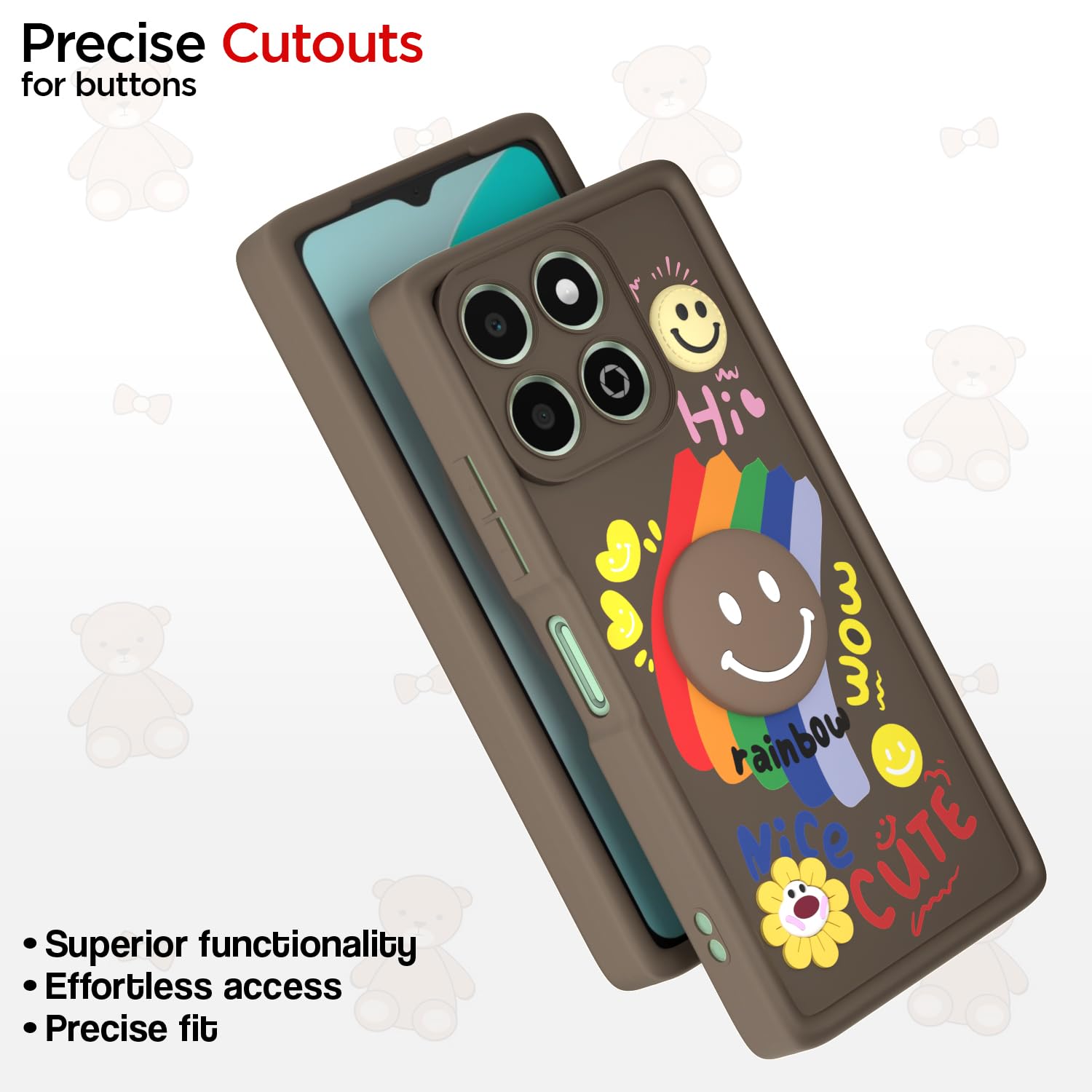 Pikkme Honor X6b Soft Silicone brown phone cover – photo 6