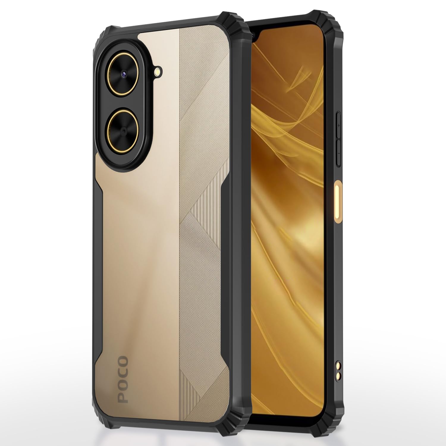 Pikkme black phone cover for Poco C71/Redmi A5 Ultra