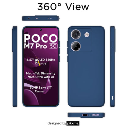 Poco M7 Pro 5G mobile back cover in blue by Pikkme – photo 4