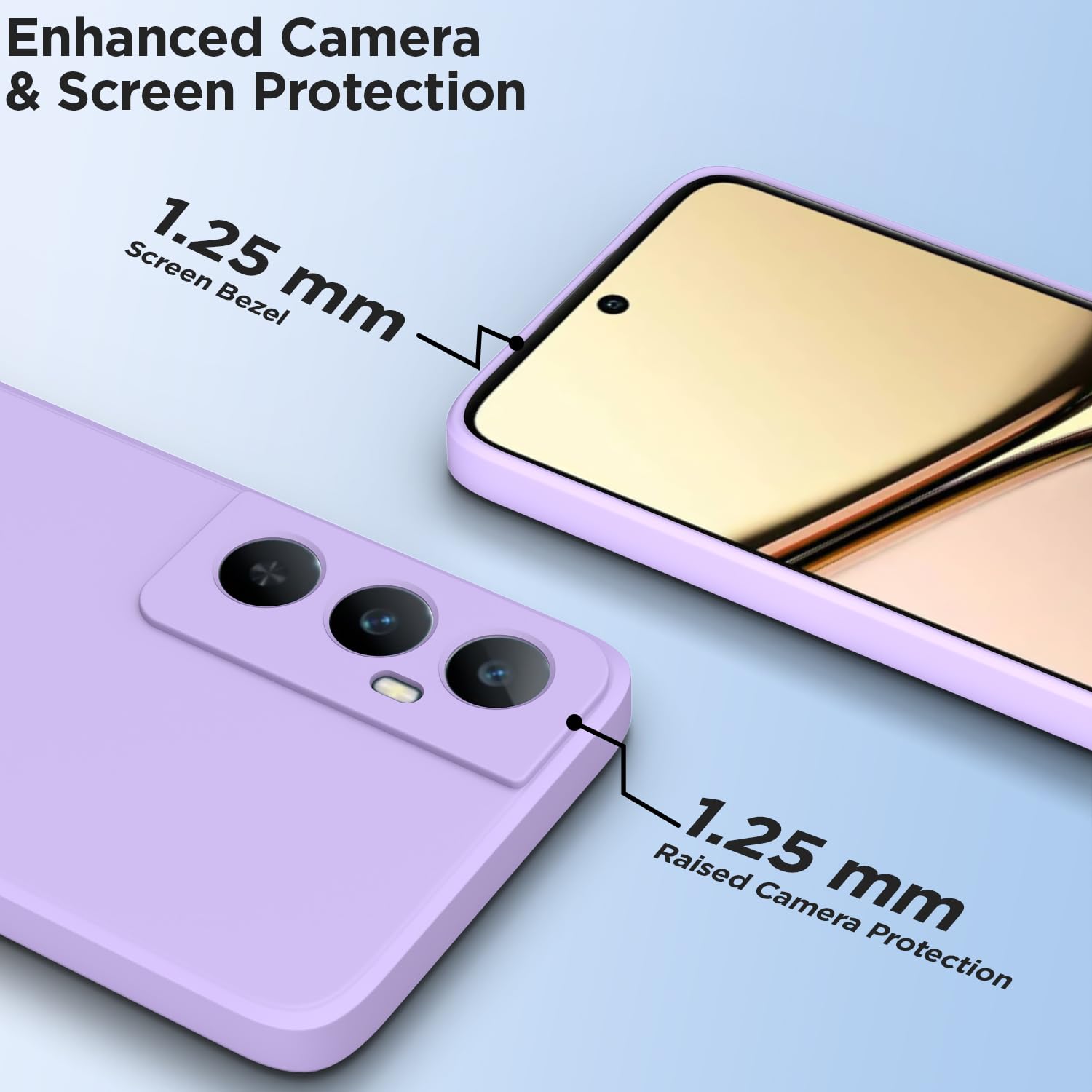 Realme C65 4G Matte mobile back cover in purple by Pikkme – photo 2