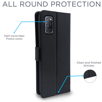 Oppo A52 Wallet flip case in black by Pikkme – photo 4