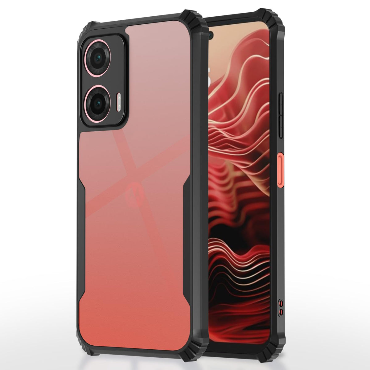 Black mobile back cover for Moto G35 5G – Pikkme