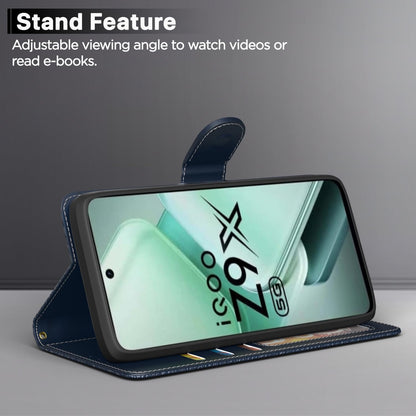 Blue Wallet flip case for iQOO Z9x 5G – Pikkme – photo 3