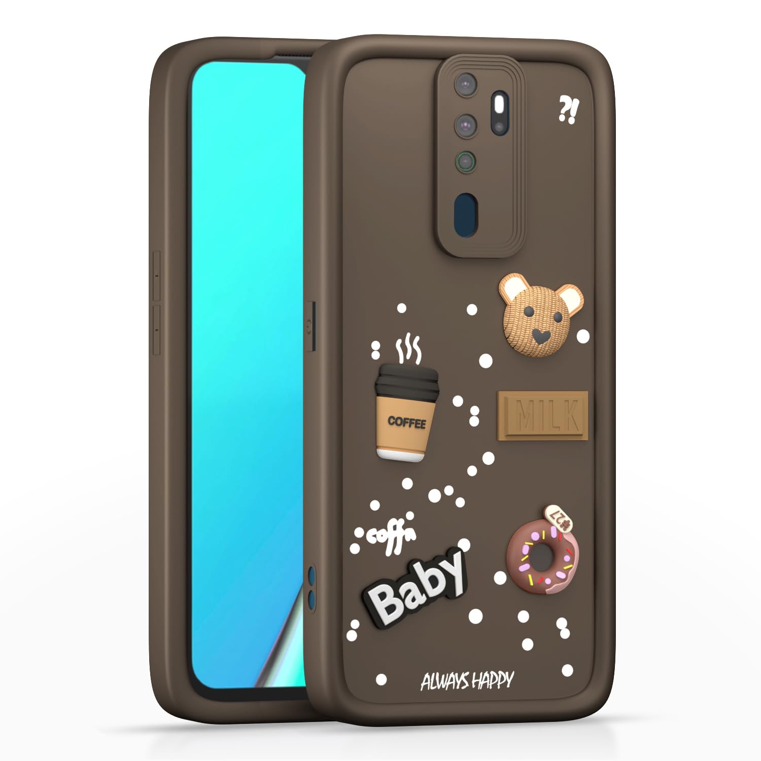 Brown mobile cover for Oppo A5 2020/A9 2020/3D – Pikkme