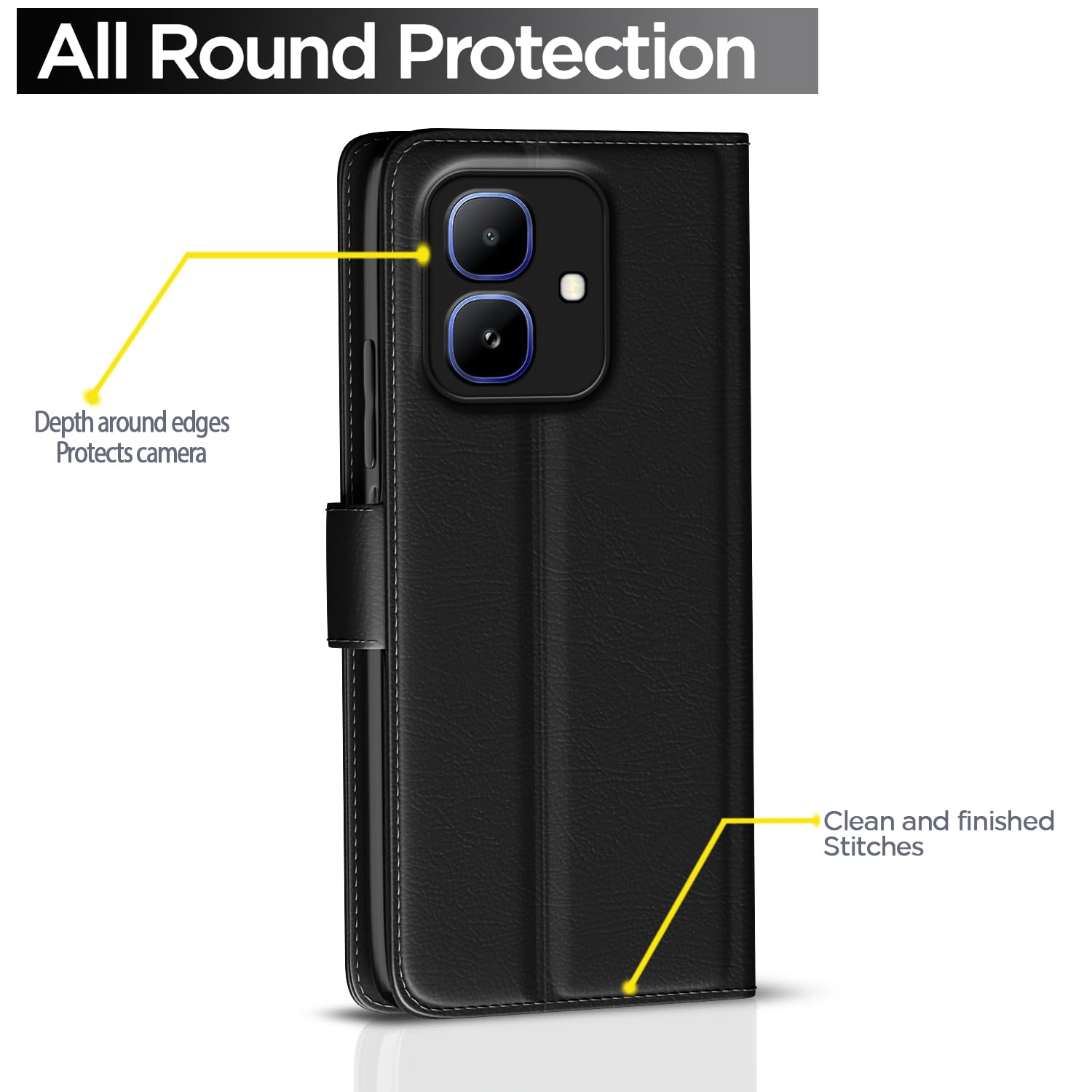 Pikkme black flip case for Infinix Smart 20 – photo 4