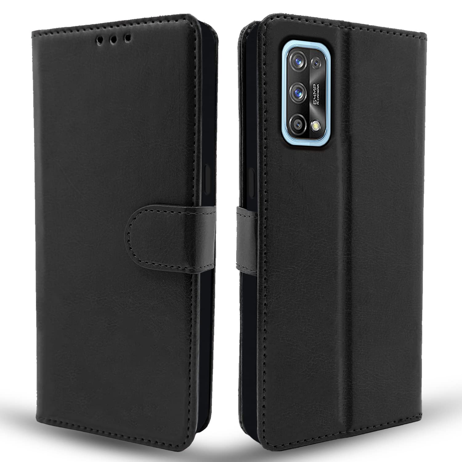 Pikkme Realme 7 Pro Wallet black wallet flip cover