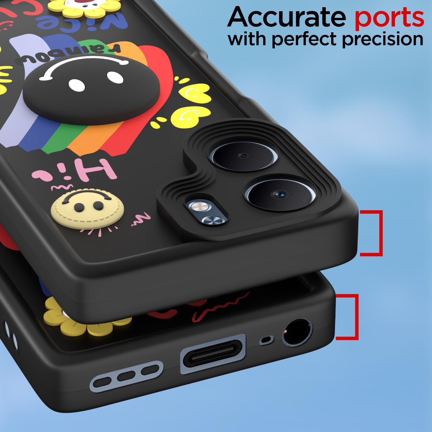 Oppo A5x mobile cover in black by Pikkme – photo 4