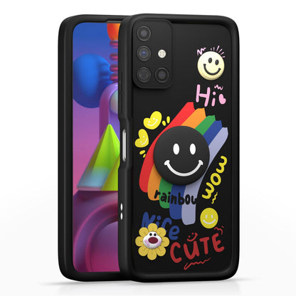 Pikkme Samsung M51 Soft Silicone black mobile back cover