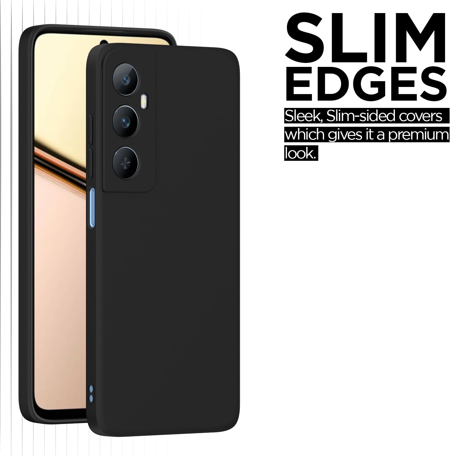 Pikkme black Matte mobile back cover for Realme C65 4G – photo 6