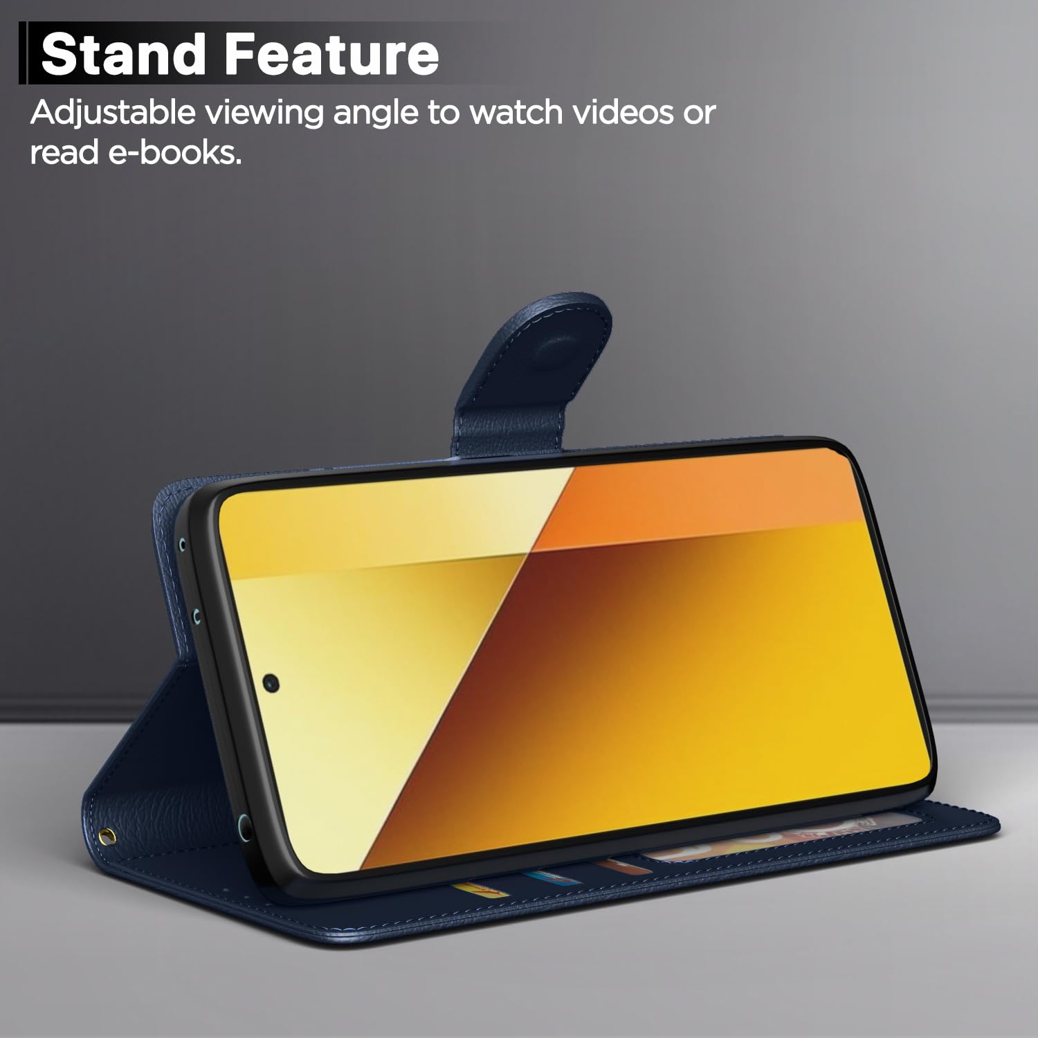 Blue Wallet flip cover for Redmi Note 13 5G – Pikkme – photo 3