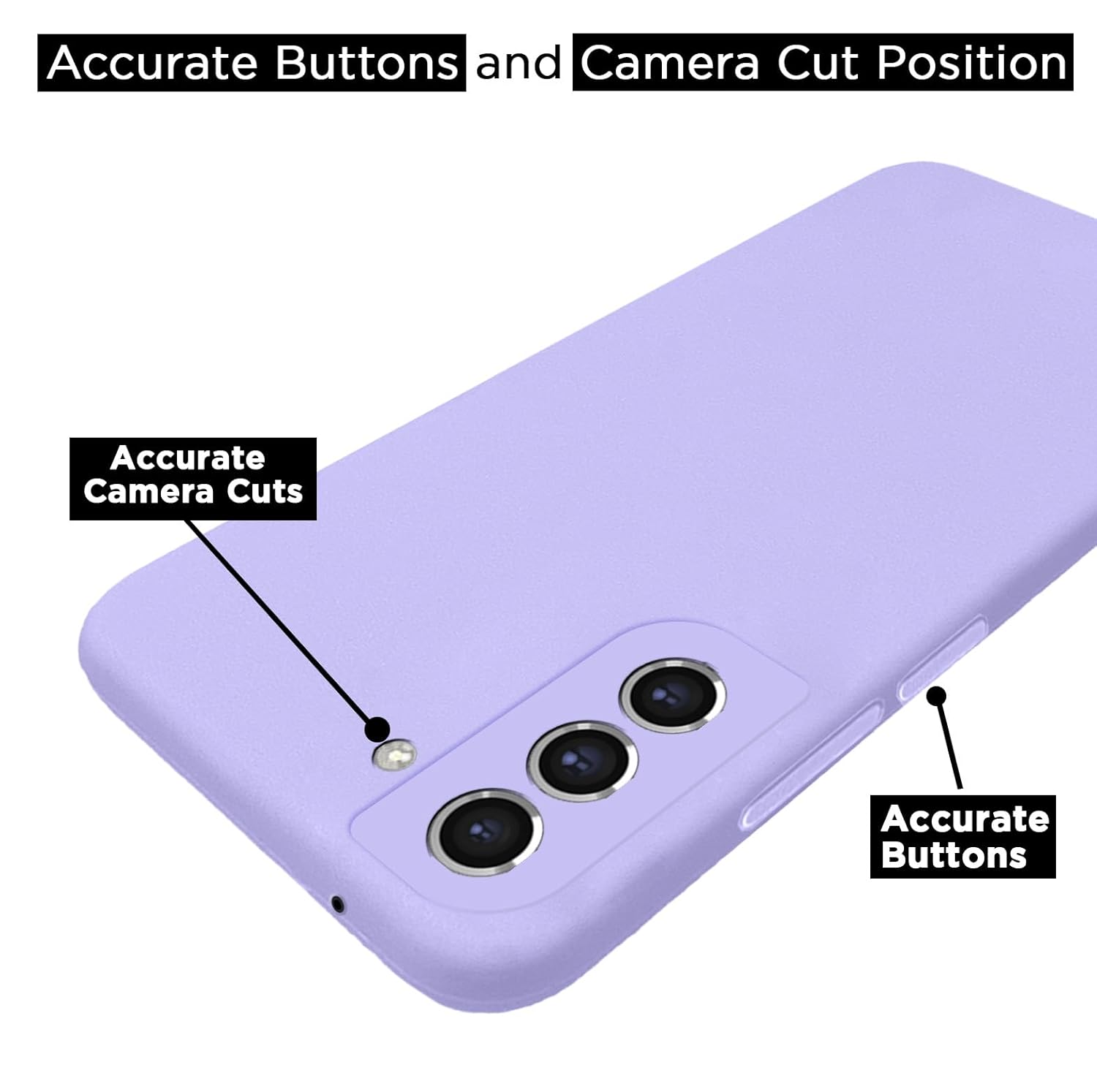 Pikkme Samsung Galaxy S21 FE 5G Soft Matte Silicone Shockproof Case | Purple